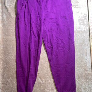 Energie Women Large Plum Maroon Lightweight Cuffed Ankle Pocket Sweatpants‎ (B)